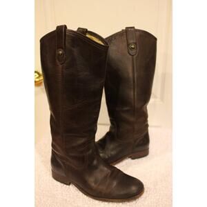 Frye 77167 Melissa Button Tall Cognac Leather Women Riding BOOTS size 7
